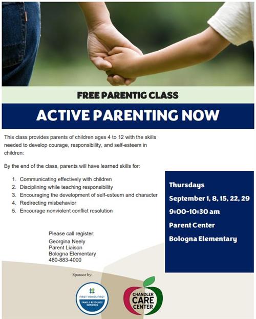 Active Parenting Class Flyer in English